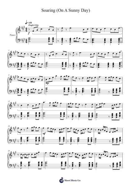 Soaring (On A Sunny Day) Notenblatt von Yonngdams Rare-Arr.Eipsyale