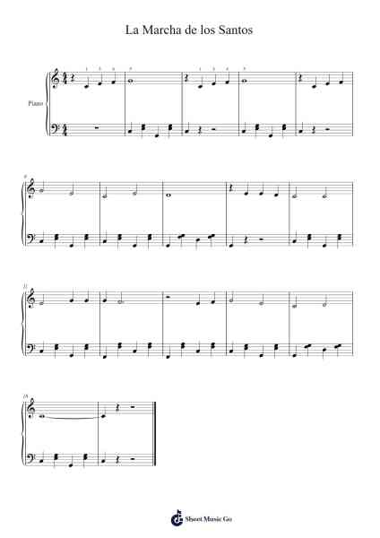 La Marcha de los Santos Sheet Music by Louis Armstrong-Arr.Brownend Bonckey