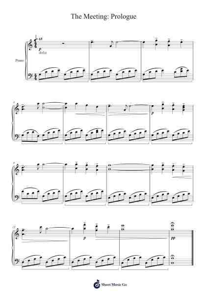 The Meeting: Prologue Sheet Music by Michiru Oshima-Arr.Keatsrid Burnsgo