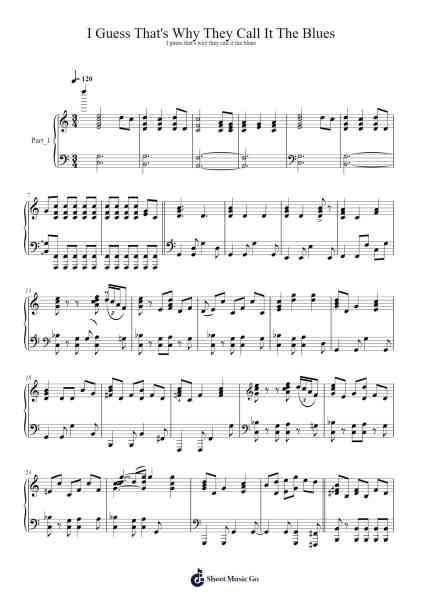 I Guess That's Why They Call It the Blues Sheet Music by Elton John-Arr.Dowar Warford