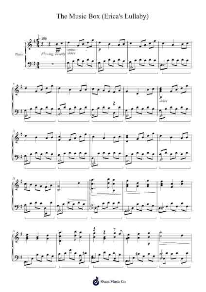 The Music Box (Erica's Lullaby) Sheet Music by D.Ezekiel-Arr.Diabaird