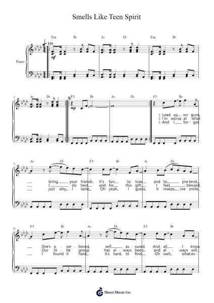 Smells Like Teen Spirit Sheet Music by Nirvana-Arr.Puhill Wesreen