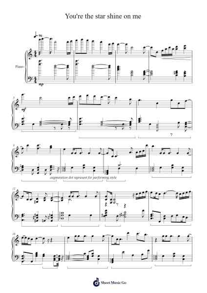 You're the star shine on me Sheet Music by Keiki Kobayashi-Arr.Stanthy
