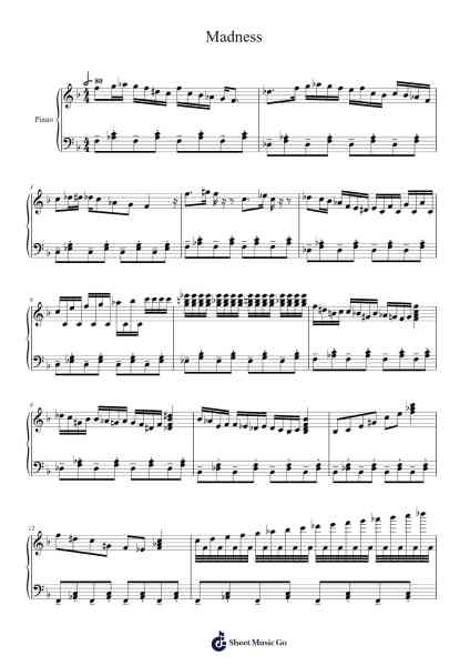 Madness Sheet Music by undefined-Arr.Philley Mabna