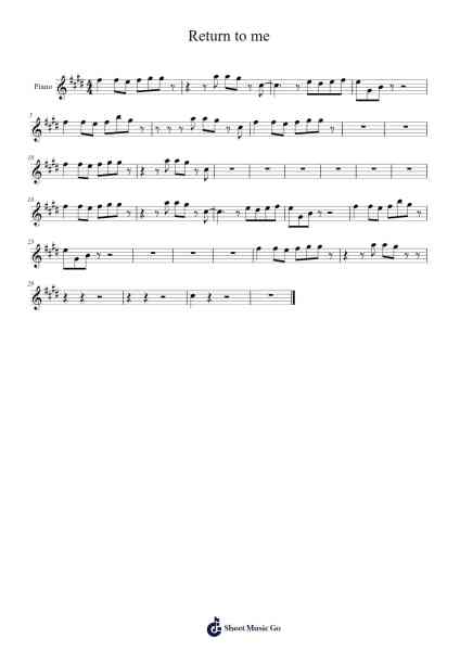 Return to me Sheet Music by Carles Olivé-Arr.Bardries Popelroy