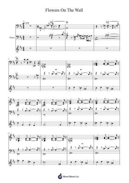Flowers On The Wall Sheet Music by undefined-Arr.Blajeames Yulewood