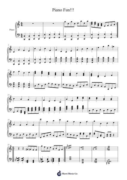 Piano Fun!!! Sheet Music by undefined-Arr.Hagpold