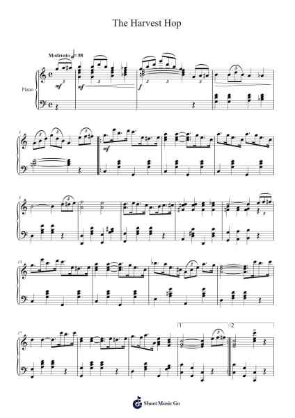 The Harvest Hop Sheet Music by CHAS. L. JOHNSON-Arr.Golddon