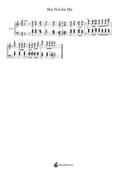 But Not for Me Sheet Music by Mindaugas Lisauskas-Arr.Louiefie