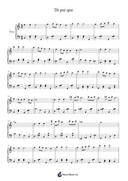 Di por que Sheet Music by Cri-Cri-Arr.Thodorejoan