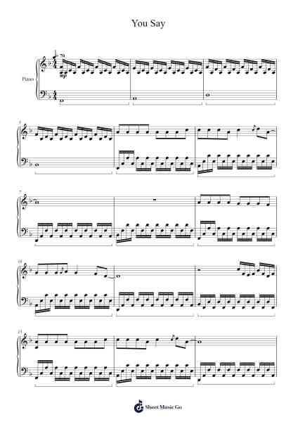 You Say Sheet Music by Lauren Daigle/Jason Ingram/Paul Mabury-Arr.Brownegill Orbel