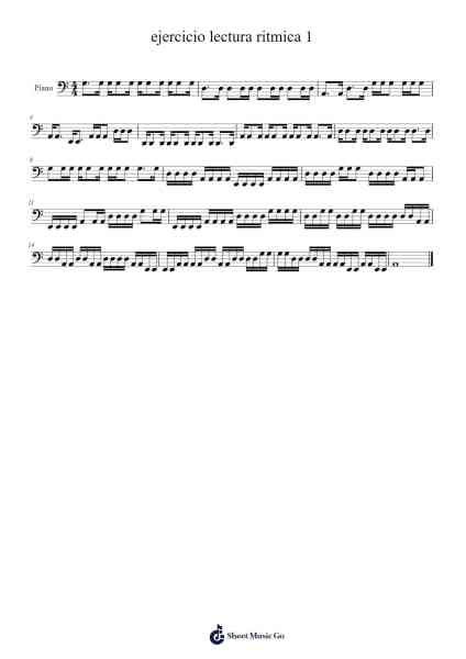 ejercicio lectura ritmica 1 Sheet Music by undefined-Arr.Odemick