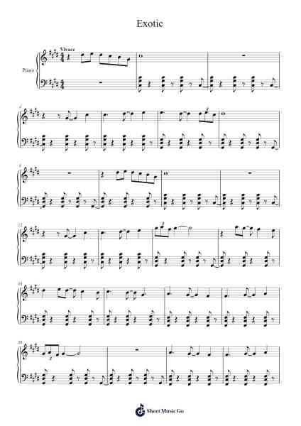 Exotic Sheet Music by Kevin Manthei-Arr.Keatsrid Burnsgo
