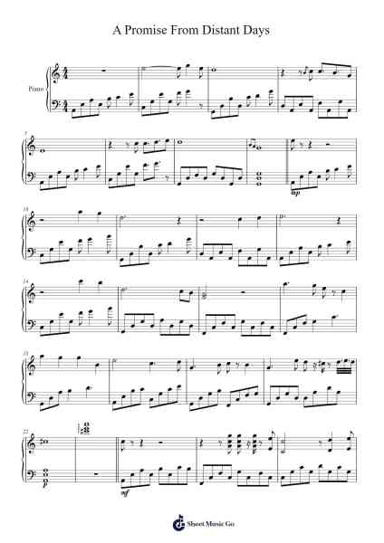 A Promise From Distant Days Sheet Music by undefined-Arr.Osworth Gosca
