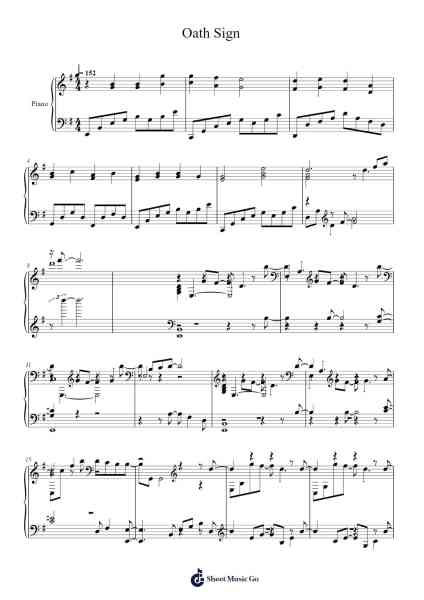 Oath Sign Sheet Music by undefined-Arr.Cranethe Dougledk