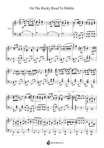 On The Rocky Road To Dublin Notas de música por Ellis R. Ephraim-Arr.Morelard