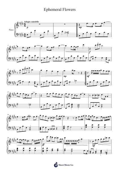 Ephemeral Flowers Sheet Music by undefined-Arr.Lynchkim