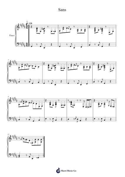 sans Sheet Music by Toby Fox-Arr.Poundnions