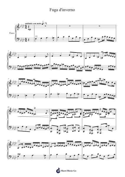 Fuga d'inverno Sheet Music by undefined-Arr.Humekes