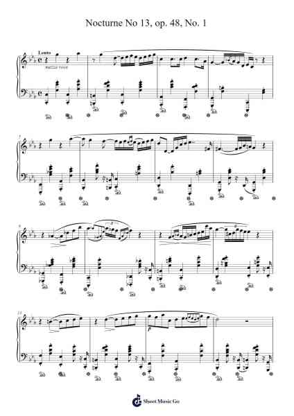 Nocturne No. 13 in C Minor, Op. 48, No. 1 Sheet Music by Frédéric Chopin-Arr.Faitheva Carite