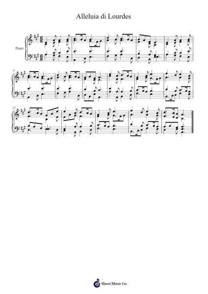 Alleluia di Lourdes Sheet Music by Misc Traditional-Arr.Vibard Brumens
