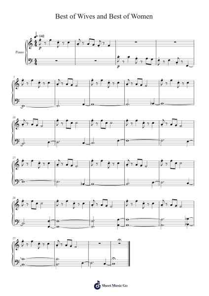 Best of Wives and Best of Women Sheet Music by undefined-Arr.Woolfleen Juskirk