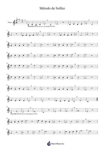 Método de Solfeo Sheet Music by Hilarión Eslava-Arr.Hula