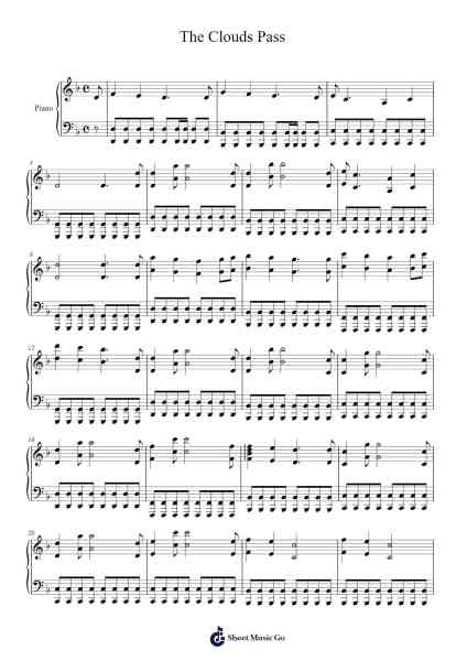 The Clouds Pass Sheet Music by Murray Gold-Arr.Blybohm