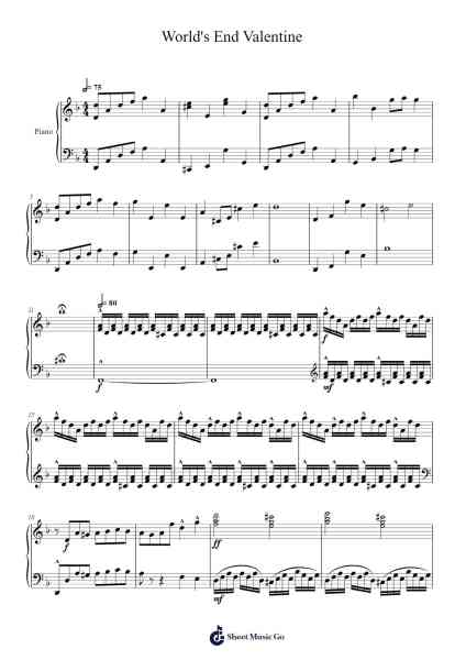 World's End Valentine Sheet Music by Andrei Rekesh-Arr.Judmons Bairdchel
