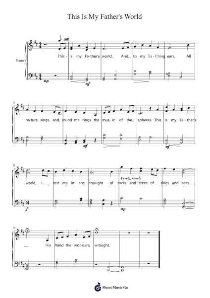 This Is My Father's World Sheet Music by Dryjack Gilesly-Arr.Brumaud