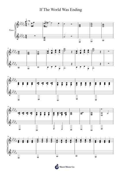 If The World Was Ending Sheet Music by JP Saxe-Arr.Jesvin