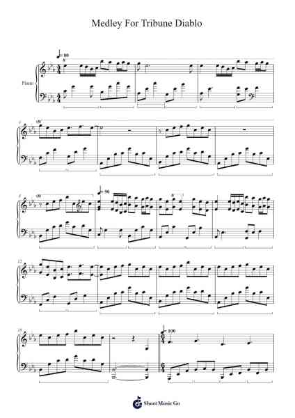 Medley For Tribune Diablo Sheet Music by undefined-Arr.Boothmore Petwald