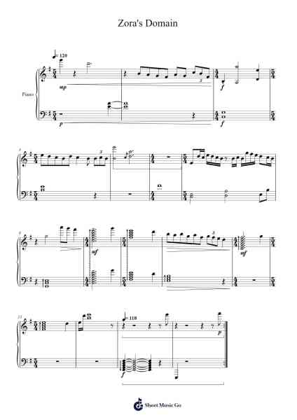 Zora's Domain Sheet Music by Reilly McClellan-Arr.Strongsing