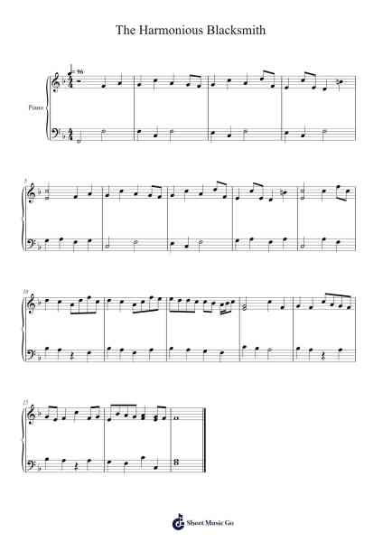 The Harmonious Blacksmith Sheet Music by George Frideric Handel-Arr.Hicksriet