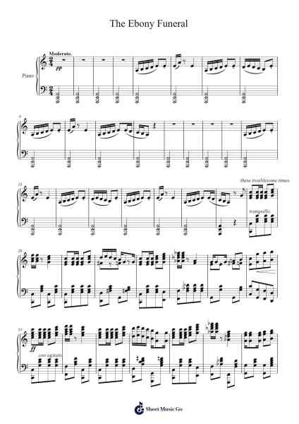 The Ebony Funeral Sheet Music by Carl Lexhoizt-Arr.Joejosh Demptout