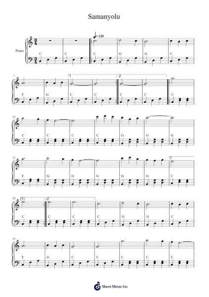 Samanyolu Sheet Music by undefined-Arr.Attcolm