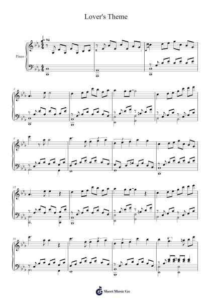 Lover's Theme Sheet Music by Herve Roy-Arr.Hamclaire