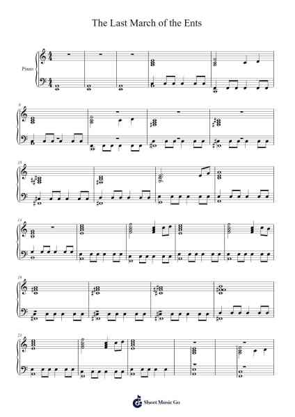 The Last March of the Ents Sheet Music by undefined-Arr.Birwylde