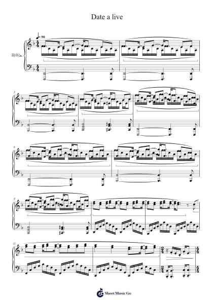 Date a live Musica per pianoforte di undefined - Arr.Bobtab