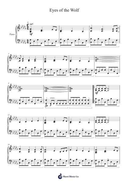 Eyes of the Wolf Sheet Music by Flowerbeard Grojudd-Arr.Strongco