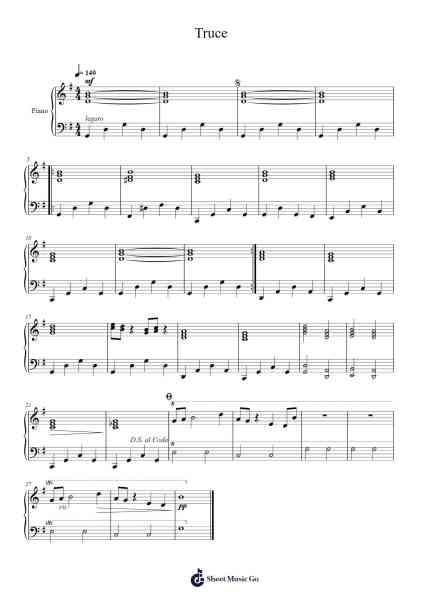 Truce Sheet Music by twenty one pilots-Arr.Wyattnix Abniel