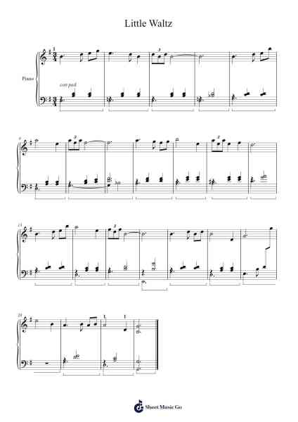 Little Waltz Sheet Music by Readenee Foxmiles-Arr.Janejill Mooca