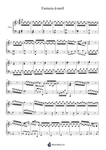 Fantasia d-moll Sheet Music by Georg Friedrich Handel-Arr.Stilling