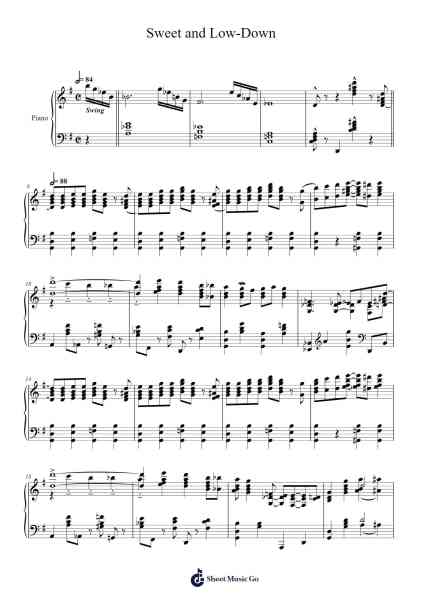 Sweet and Low-Down Sheet Music by George Gershwin-Arr.Krisrol Petthew