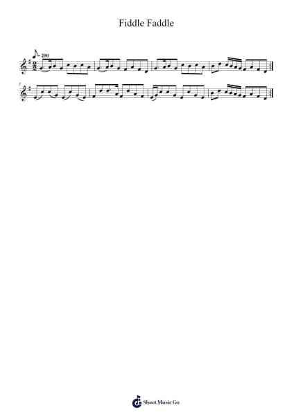 Fiddle Faddle Sheet Music by Trad-Arr.Foxsam Sharpliam