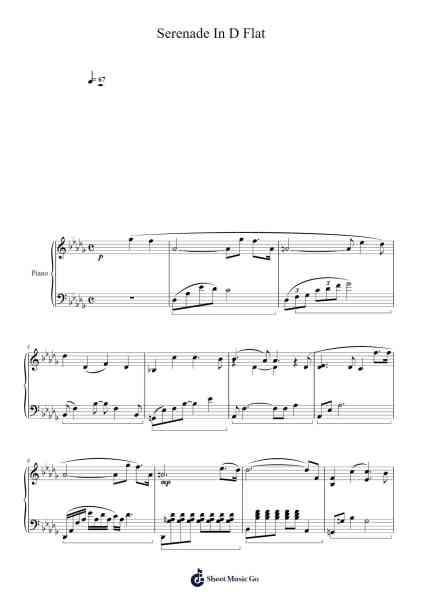 Serenade In D Flat Sheet Music by undefined-Arr.Hornchards