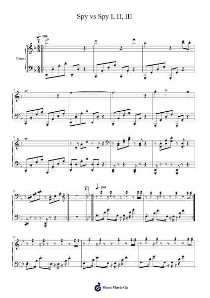Spy vs Spy I, II, III Sheet Music by Nick Scarim-Arr.Wooraine Fintis