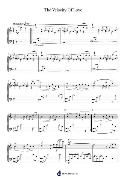 The Velocity Of Love Sheet Music by Suzanne Ciani-Arr.Pehall