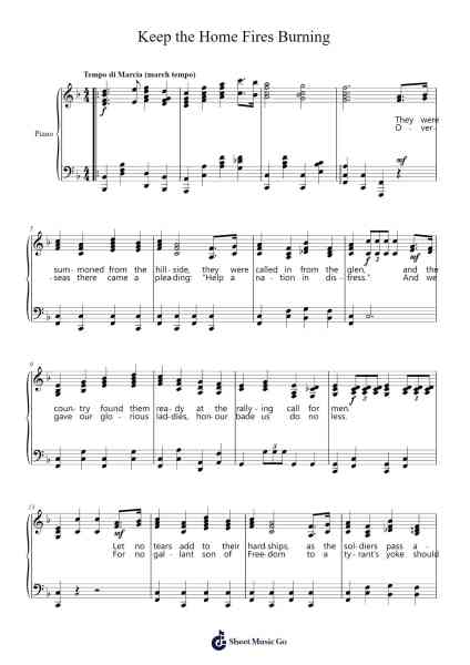 Keep the Home Fires Burning Sheet Music by John McCormack-Arr.Gembur