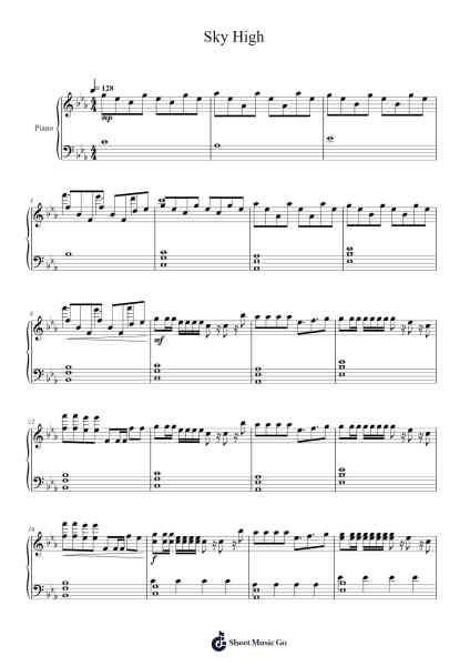 Sky High Sheet Music by Elektronomia-Arr.Myrxia Frankpound